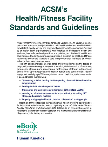 ACSM's Health/Fitness Facility Standards and Guidelines — Fifth Edition (Hardcover) — additional view