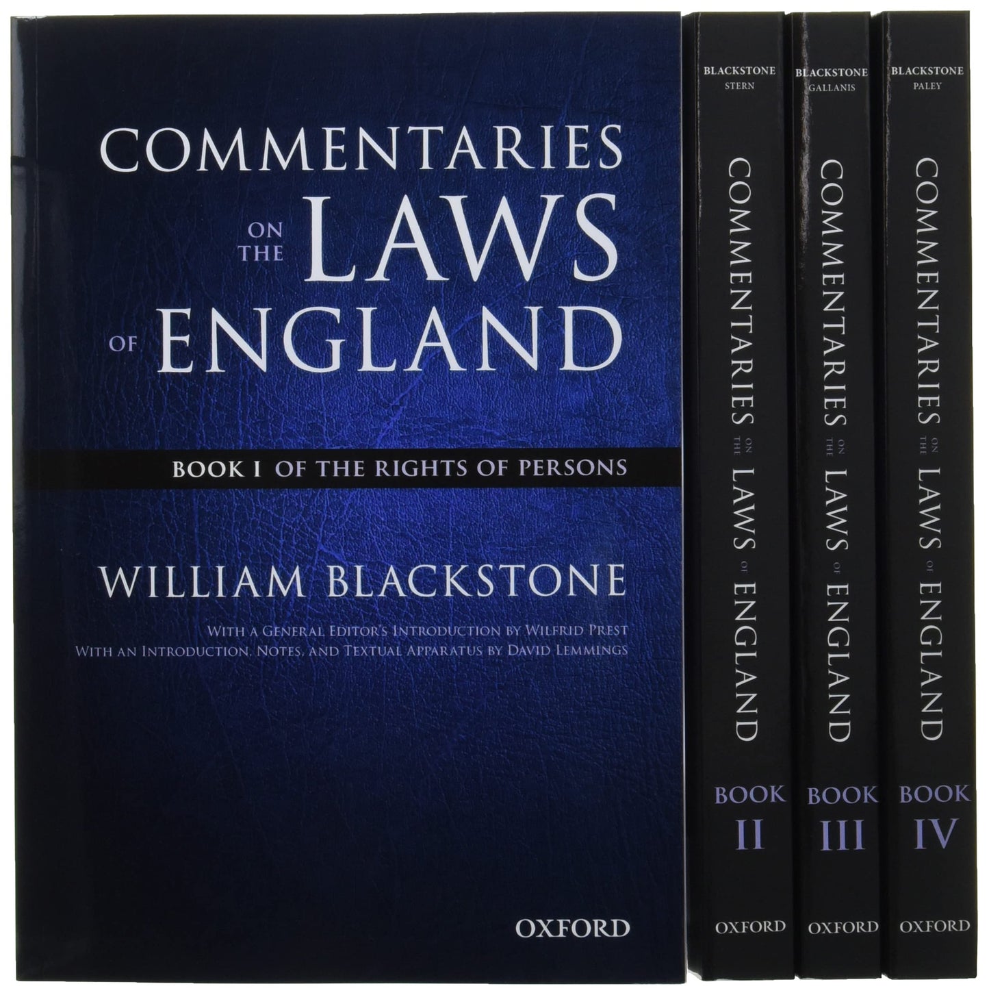 The Oxford Edition of Blackstone's: Commentaries on the Laws of England: Book I, II, III, and IVPack [Product Bundle] Blackstone, William and Paley, Ruth