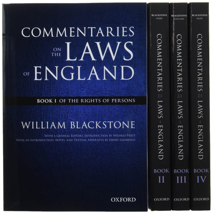 The Oxford Edition of Blackstone's: Commentaries on the Laws of England: Book I, II, III, and IVPack [Product Bundle] Blackstone, William and Paley, Ruth