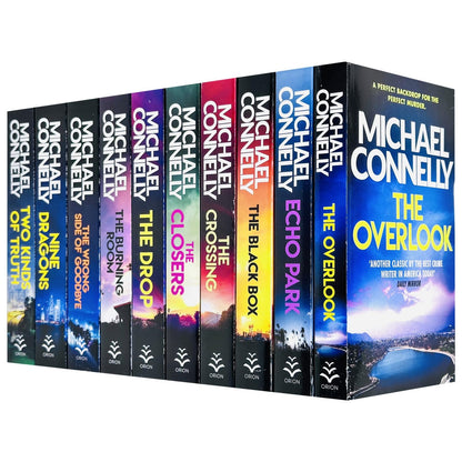 Harry Bosch Series (Book 11-20) by Michael Connelly 10 Books Collection Set (The Closers, Echo Park, The Overlook, Nine Dragons, The Drop, The Black Box, The Burning Room, The Crossing & Two More...)