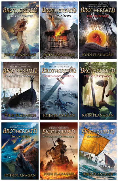 The Brotherband Chronicles Series Complete 9 Books Set [Paperback] John Flanagan