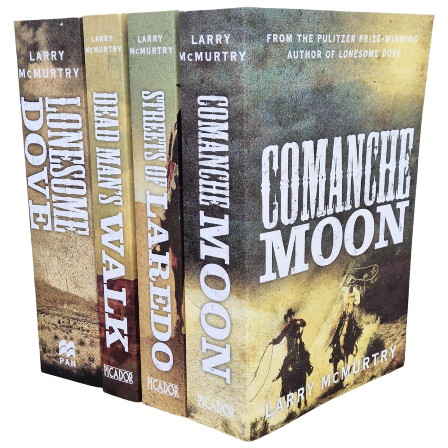 Lonesome Dove Series 4 Books Collection Set By Larry McMurtry(Lonesome Dove, Streets of Laredo, Dead Man's Walk & Comanche Moon)