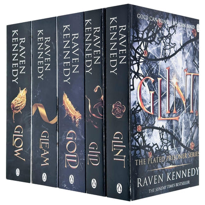 The Plated Prisoner Series 5 Books Collection Set by Raven Kennedy (Gild, Glint, Gleam, Glow, Gold) [Paperback] Raven Kennedy