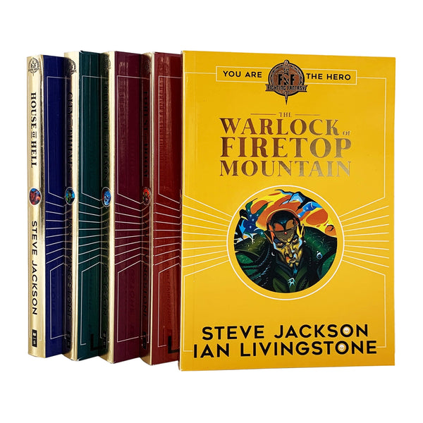Fighting Fantasy RPG Books 1-5 Collection Set by Ian Livingstone - Ages 9-14 - Paperback