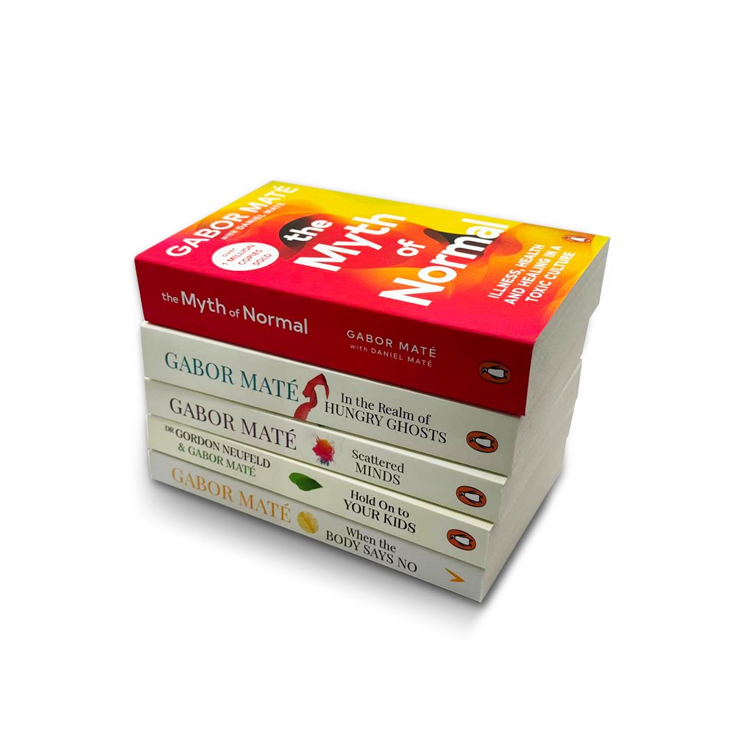 Dr Gabor Maté 5 Books Collection Set (When The Body Says No, Hold On To Your Kids, In The Realm Of Hungry Ghosts, Scattered Minds & [Hardcover] The Myth Of Normal)