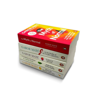 Dr Gabor Maté 5 Books Collection Set (When The Body Says No, Hold On To Your Kids, In The Realm Of Hungry Ghosts, Scattered Minds & [Hardcover] The Myth Of Normal)
