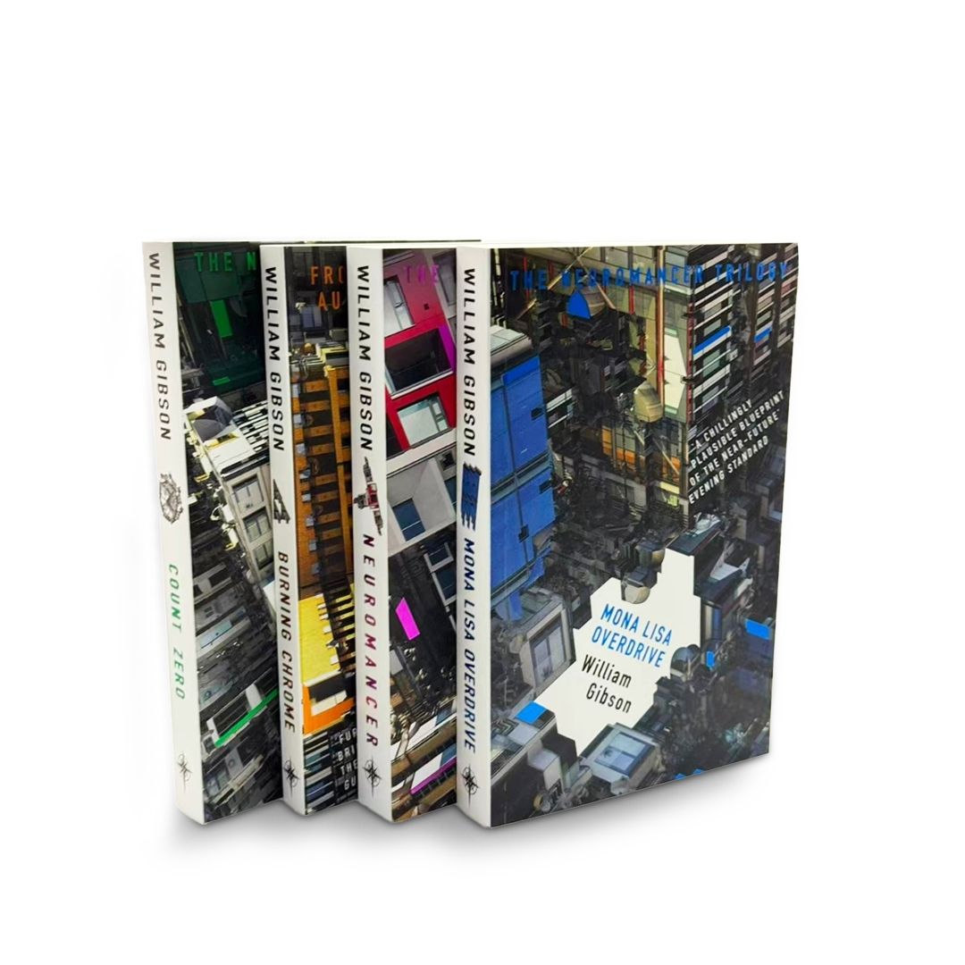 William Gibson Neuromancer Collection 4-Book Bundle (Neuromancer, Count Zero, Mona Lisa Overdrive, Burning Chrome) + Gift Journal