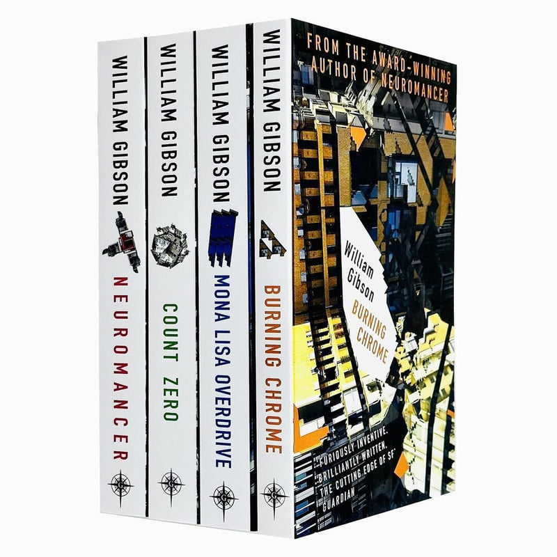 William Gibson Neuromancer Collection 4 Books Bundle (Neuromancer, Count Zero, Mona Lisa Overdrive, Burning Chrome)