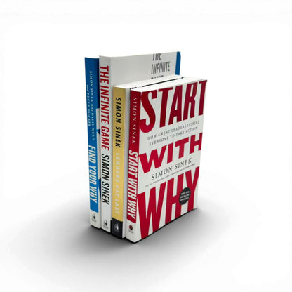 Simon Sinek – 4 Book Collection Set (The Infinite Game, Start With Why, Leaders Eat Last, Find Your Why)