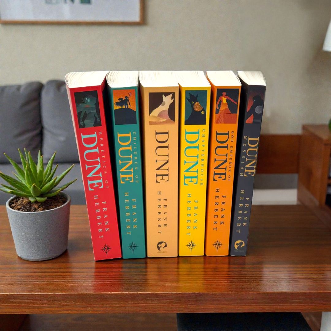 Dune Series 6-Book Collection Set by Frank Herbert (Children of Dune, Dune, Dune Messiah, God Emperor of Dune, Heretics of Dune, Chapter House Dune)