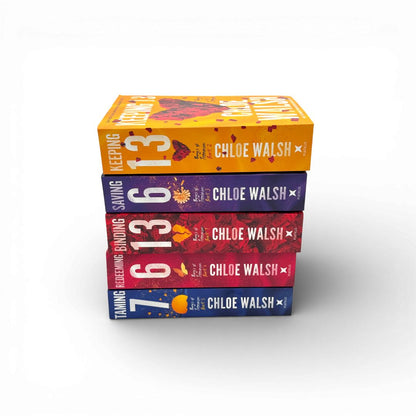 Boys of Tommen Series 5-Book Collection Set by Chloe Walsh (Binding 13, Keeping 13, Saving 6, Redeeming 6, Taming 7)