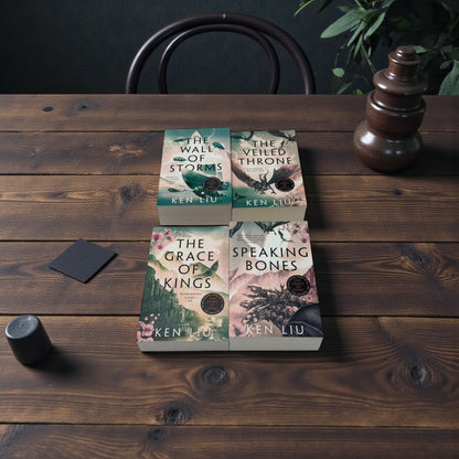 The Dandelion Dynasty 4-Book Collection Set by Ken Liu (The Grace of Kings, The Wall of Storms, The Veiled Throne, Speaking Bones)
