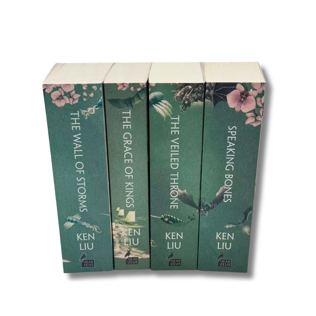 The Dandelion Dynasty 4-Book Collection Set by Ken Liu (The Grace of Kings, The Wall of Storms, The Veiled Throne, Speaking Bones)