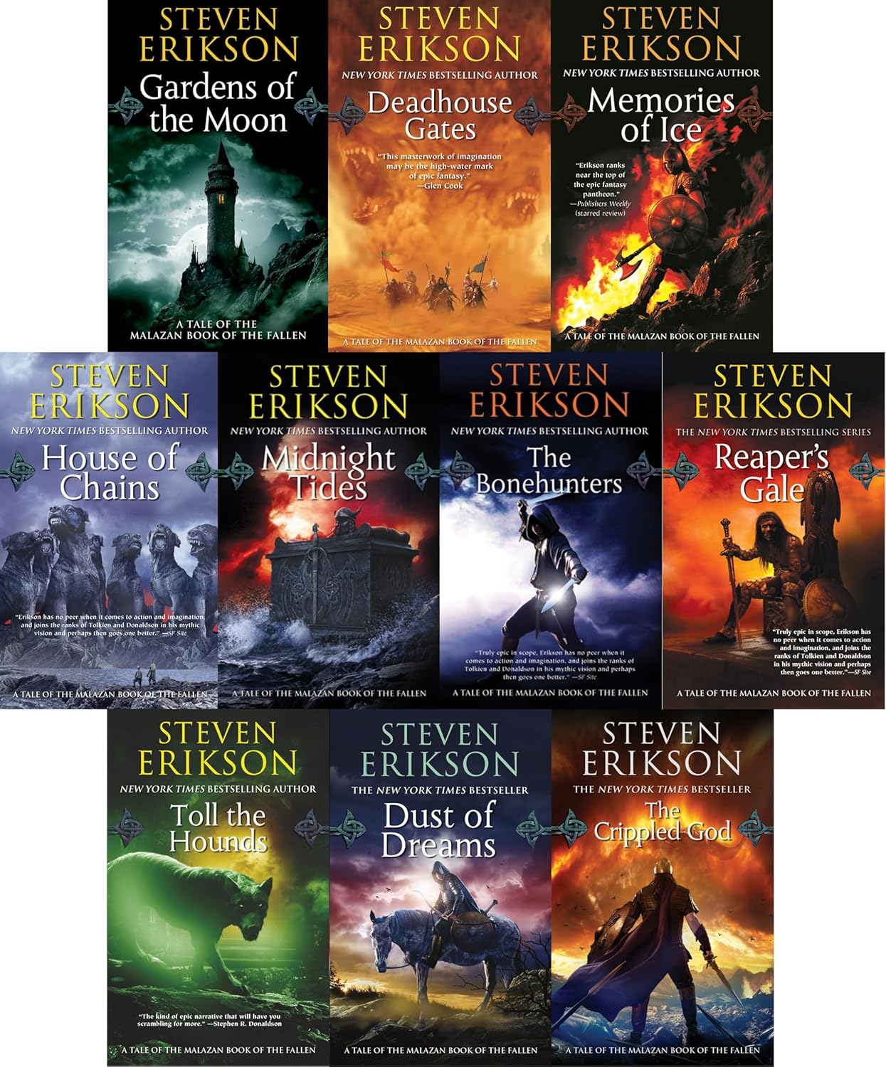 The Malazan Book of the Fallen (Vol. 1-10) (Steven Erikson 10 Books Collection Set)