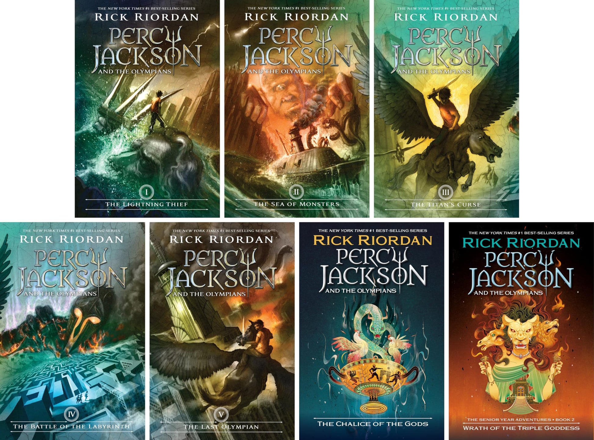 Percy Jackson and the Olympians Hardcover Collection, 7 Books