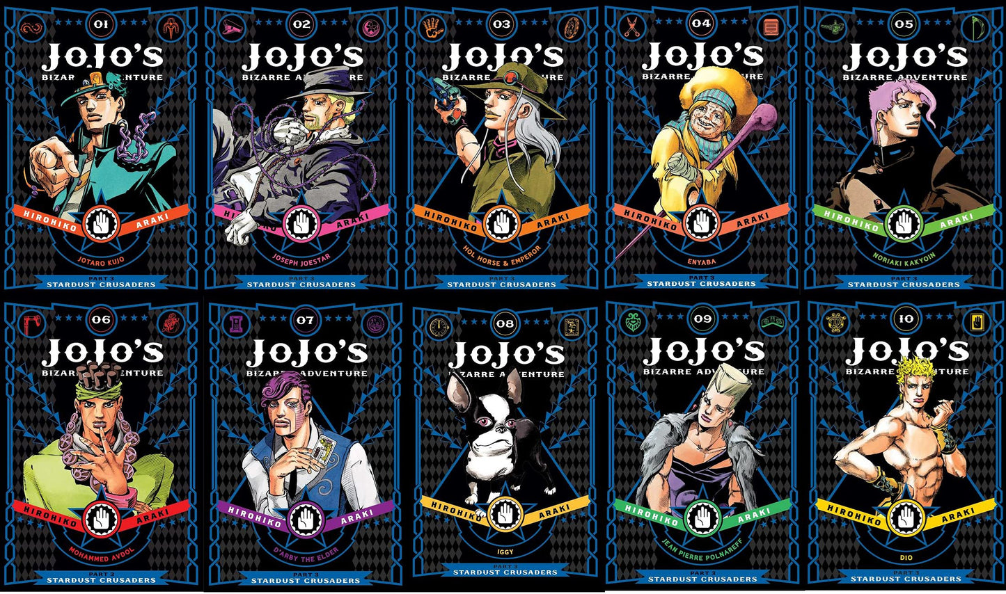 JoJos Bizarre Adventure Part 3: Stardust Crusaders Volume 1-10 Books Collection Set Collection [Hardcover] Araki, Hirohiko; 9781421590653; 9781421591698 9781421591766 and 9781421591704 9781421591759
