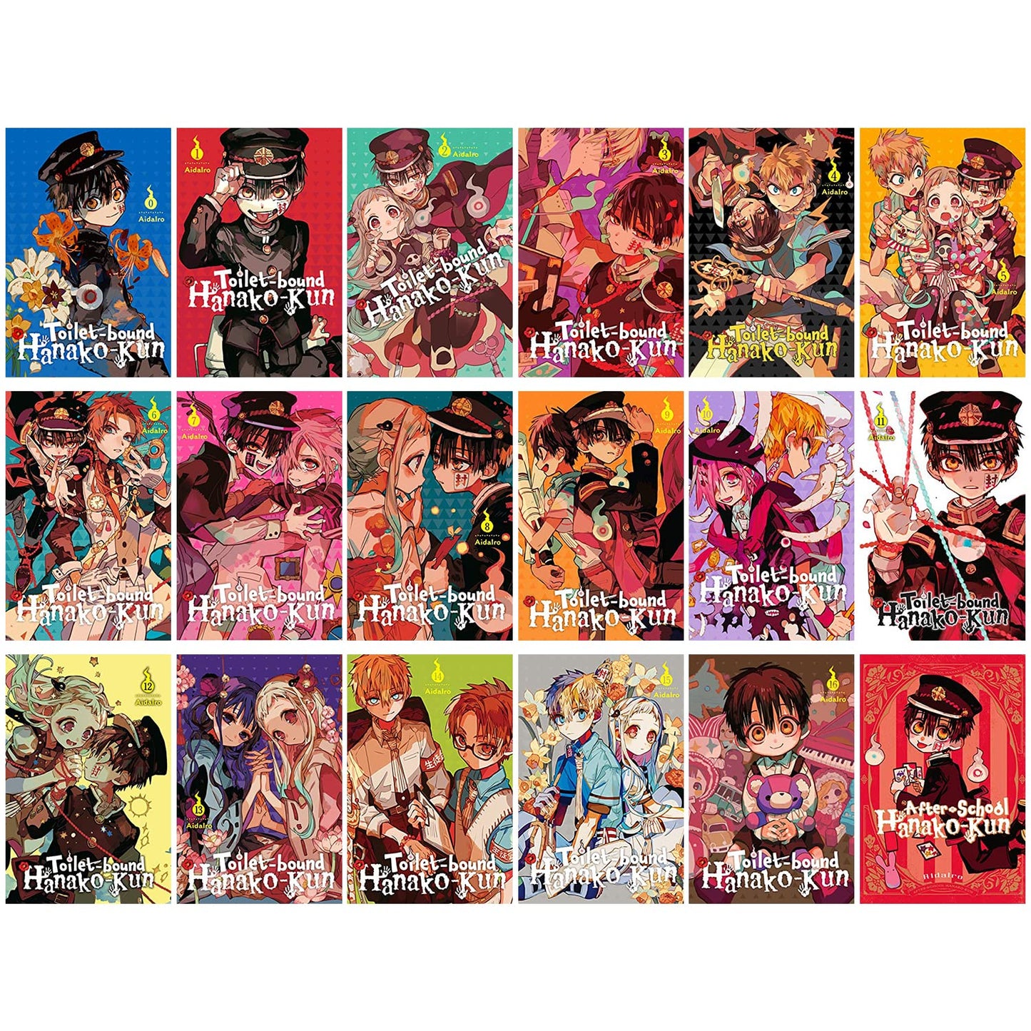 Toilet-Bound Hanako-Kun Series 18-book set Vol. 0 - 16 and After-school Hanako-kun by Aidairo [Paperback]