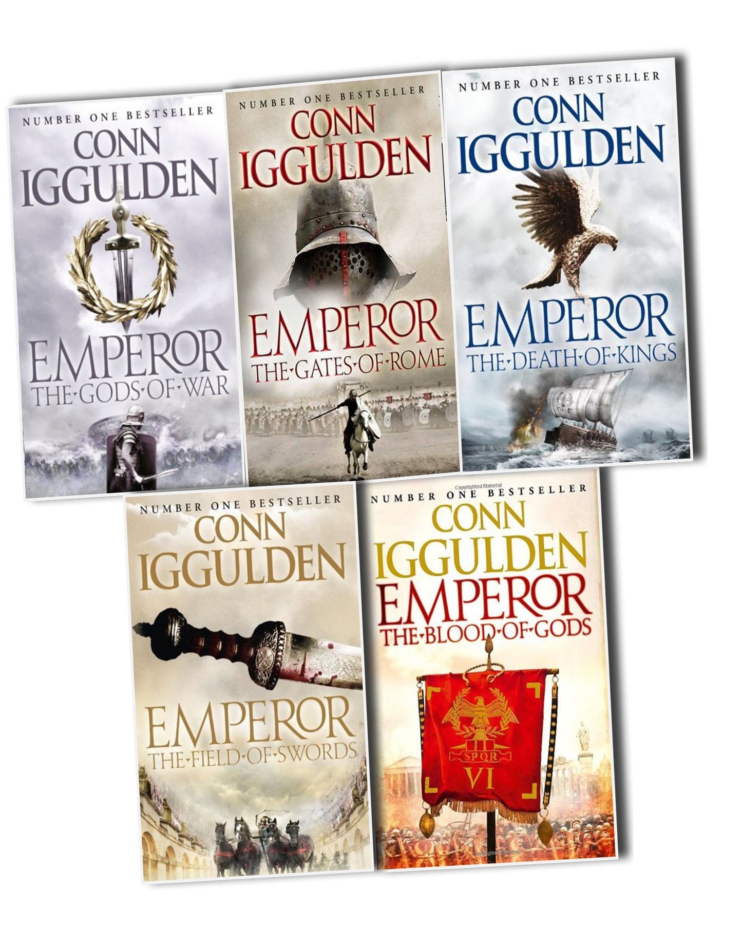Conn Iggulden Emperor Series, 5 Books Collection Pack Set RRP: £40.95 (The Gods of War, The Gates of Rome, The Death of Kings, The Field of Swords,The Blood of Gods) [Paperback] Conn Iggulden