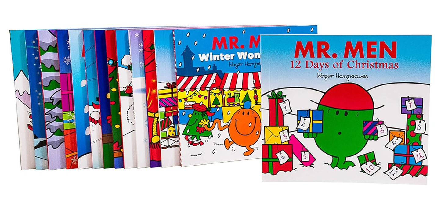 Mr Men and Little Miss Christmas Collection 14 Books Slipcase Box Set (Meet Father Christmas, Mr. Men The Christmas, Noisy and the Silent Night, Little Miss Christmas..etc)
