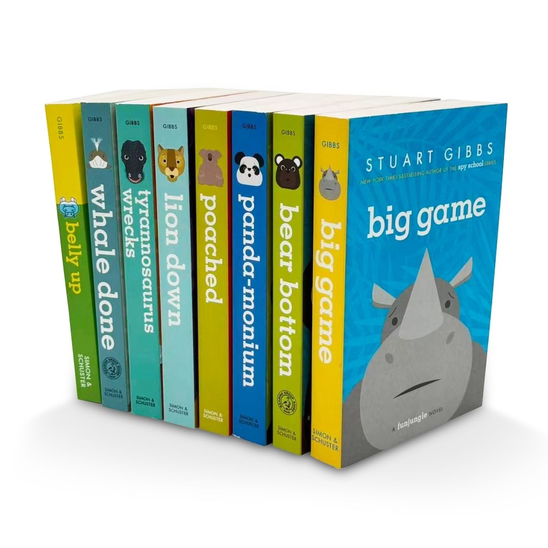 FunJungle Series 8-Book Set by Stuart Gibbs (Complete Collection)