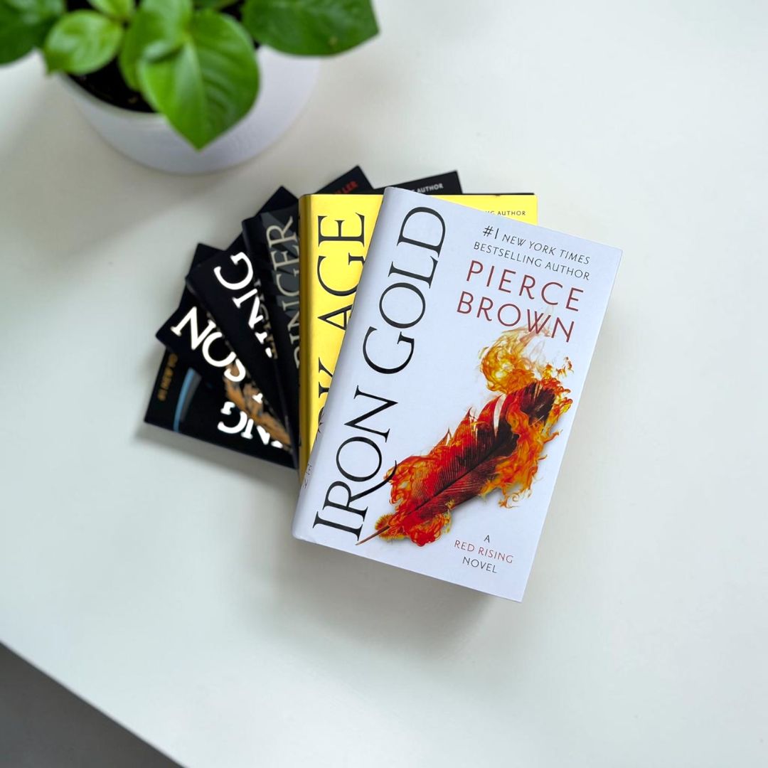 Red Rising Series Vol. 1-6, 6 Books Set, Red Rising, Golden Son, Morning Star, Iron Gold, Light Bringer, Dark Age, by Pierce Brown