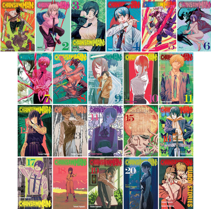 Chainsaw Man Complete Collection (Vol. 1-20 + Buddy Stories) Manga Set by Tatsuki Fujimoto (21 Books)