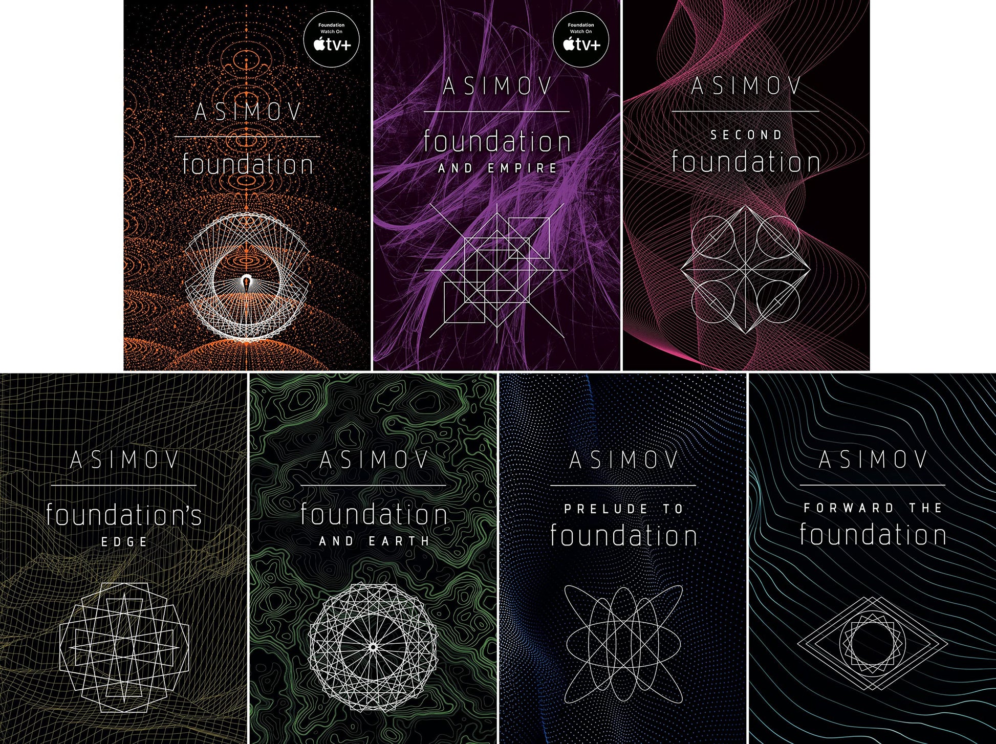 Foundation Complete Series by Isaac Asimov, 1-7 Book Set Collection