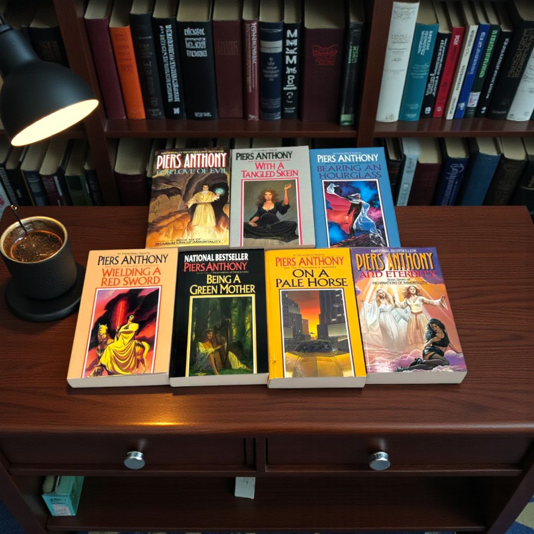 Incarnations of Immortality – 7 Book Complete Series by Piers Anthony (On a Pale Horse, Bearing an Hourglass, Tangled Skein & More)