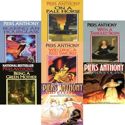 Incarnations of Immortality Set (Books 1-7) 1983-1990;On a Pale Horse, Bearing an Hourglass, With a Tangled Skein, Weilding a Red Sword, Being a Green Mother, For Love of Evil, & And Eternity