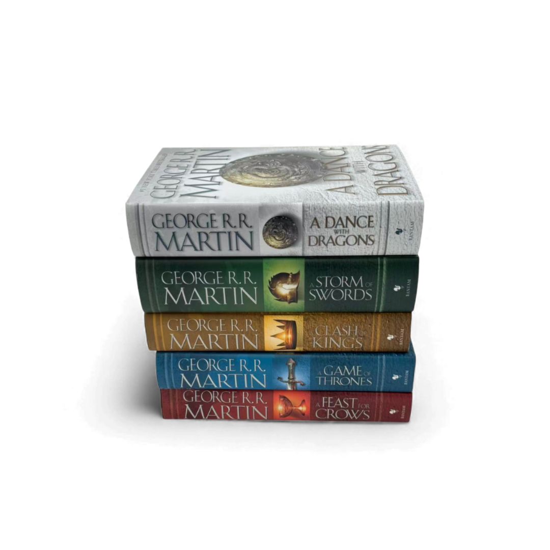 George R. R. Martin A Song of Ice and Fire Series 5-Book Set (Game of Thrones, Clash of Kings, Storm of Swords, Feast for Crows, Dance with Dragons)