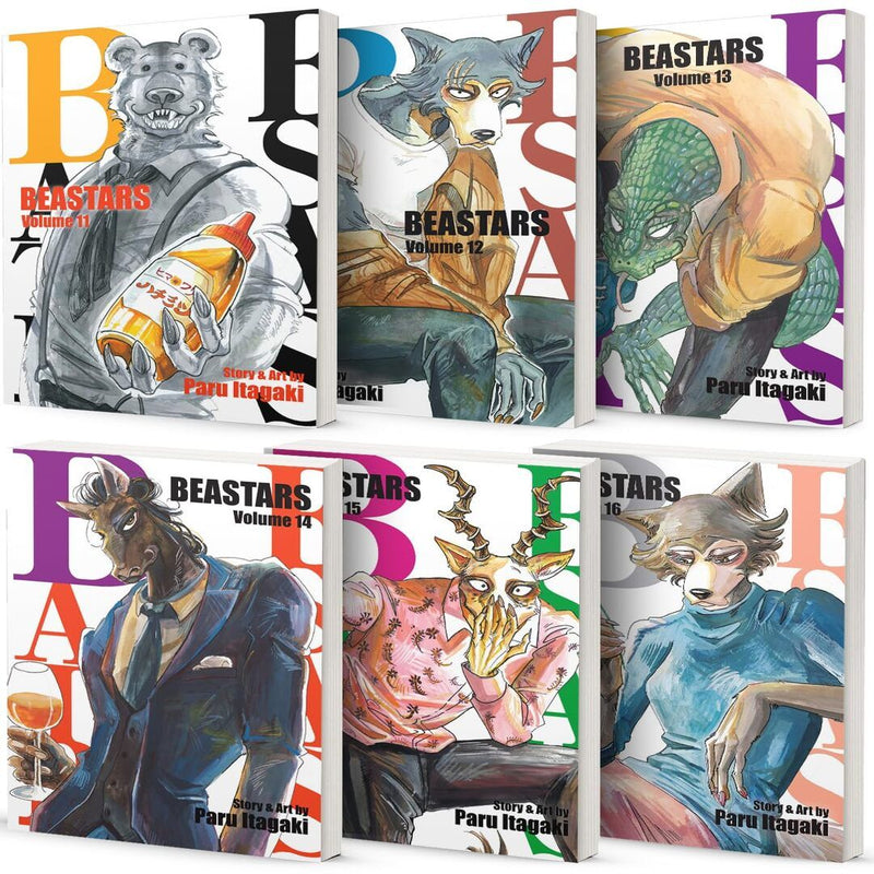 Beastars Manga 6 Book Set, Vol. 11-16 by Paru Itagaki