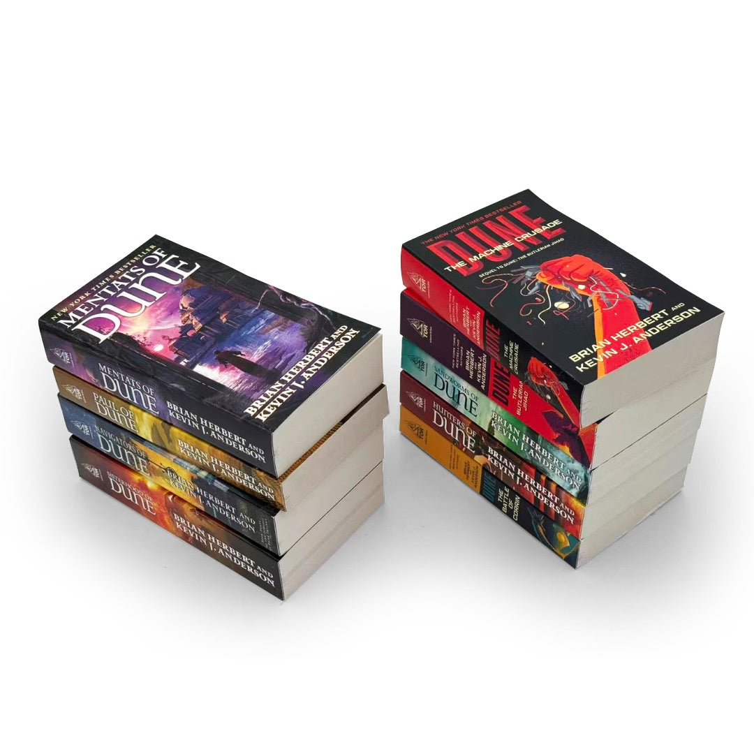 Dune Universe – 9 Book Collection Set (Butlerian Jihad, Machine Crusade, Battle of Corrin, Hunters of Dune, Sandworms of Dune & More)