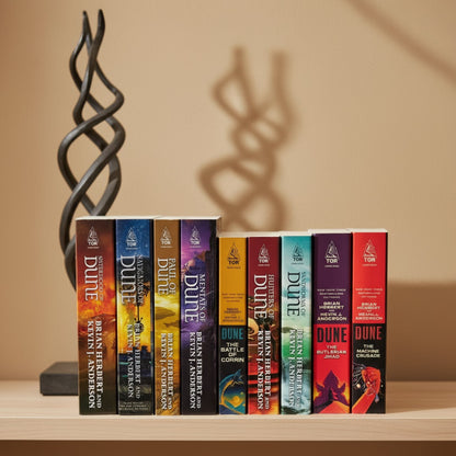 Dune Universe – 9 Book Collection Set (Butlerian Jihad, Machine Crusade, Battle of Corrin, Hunters of Dune, Sandworms of Dune & More)