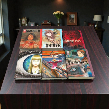 Junji Ito Series 3: Deluxe Edition Hardcover Collection 6-Book Set (Frankenstein, Venus in the Blind Spot, Fragments of Horror, Shiver, Smashed)