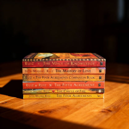 Toltec Wisdom Series 6-Book Set by Don Miguel Ruiz – The Four Agreements & Spiritual Self-Help Collection