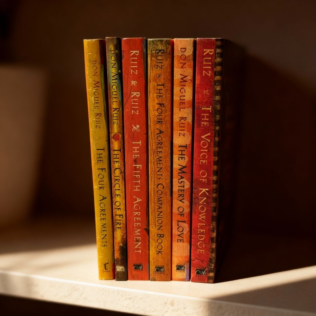 Toltec Wisdom Series 6-Book Set by Don Miguel Ruiz – The Four Agreements & Spiritual Self-Help Collection
