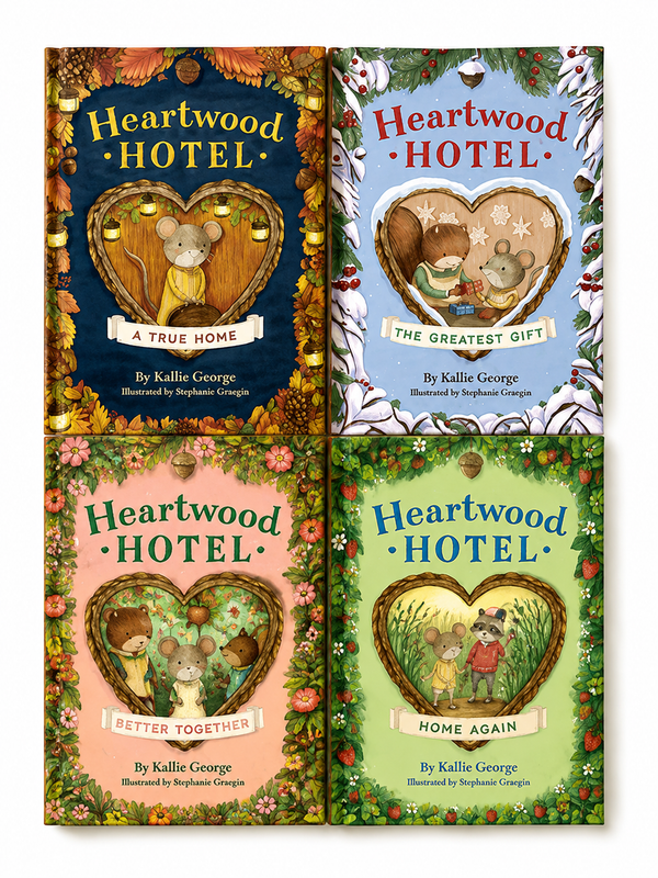 Heartwood Hotel Series Set by Kallie George (Complete 4-Book Collection – Children’s Animal Adventure Series)