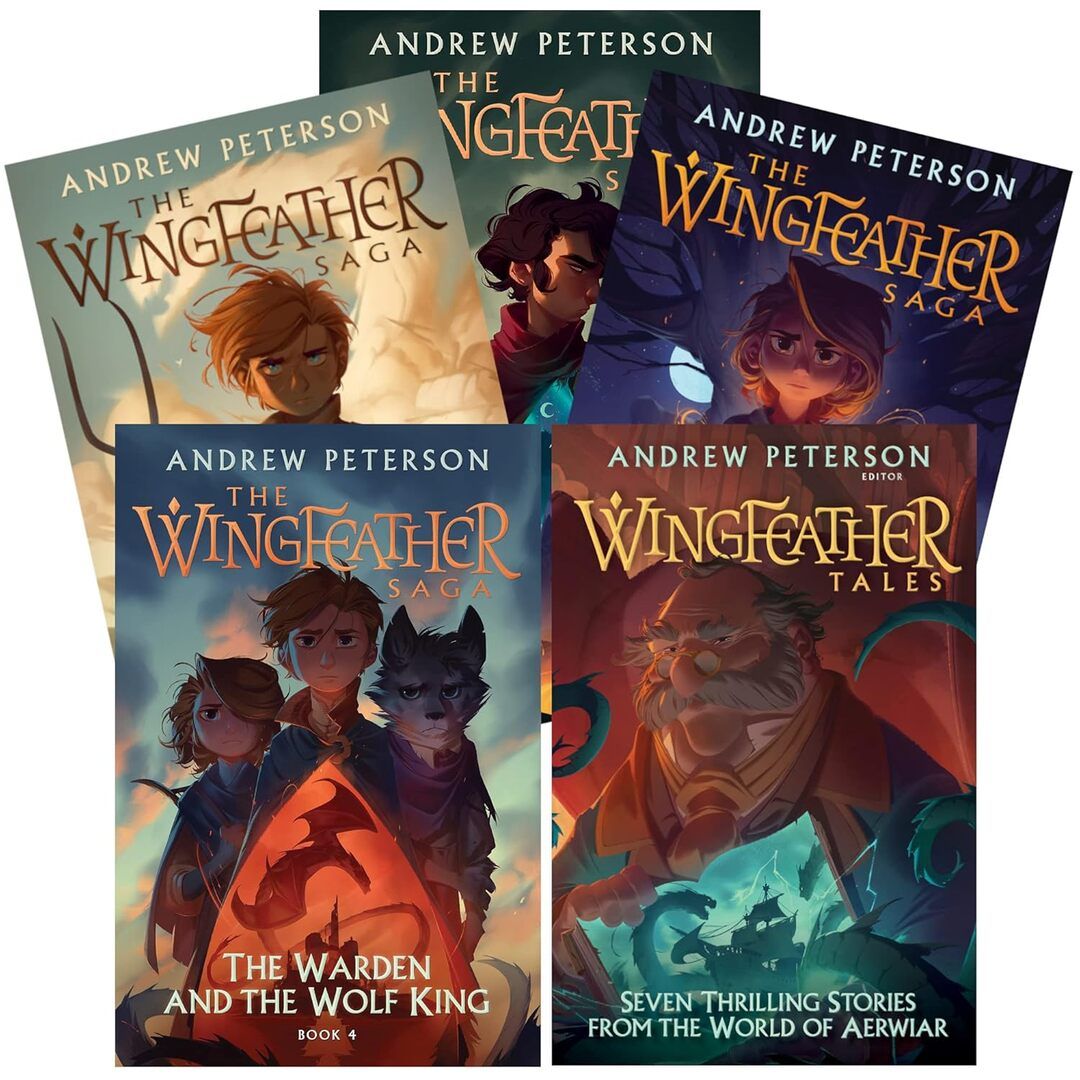 The Wingfeather Saga (5 Hardcover Book Set) by Andrew Peterson:Volumes 1-4 & Wingfeather Tales Book Collection