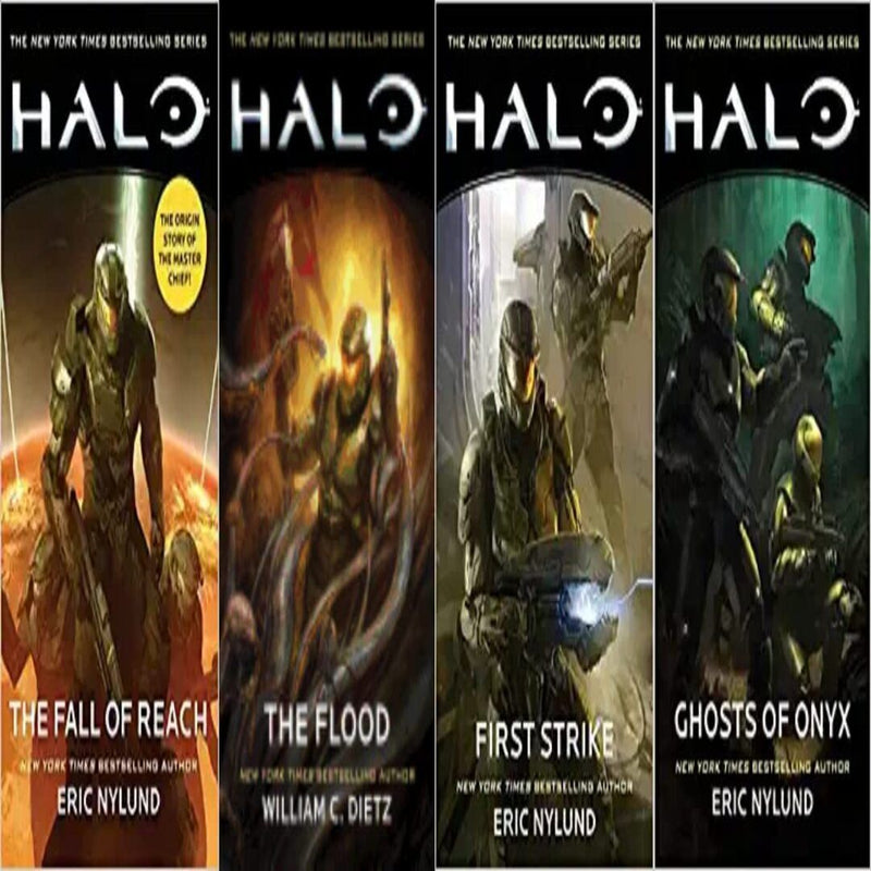 The Original Halo Book Series (The Fall of Reach, The Flood, First Strike, Ghosts of Onyx)