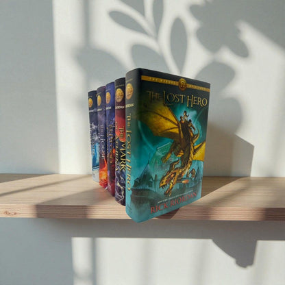 The Heroes of Olympus 5-Book Hardcover Collection by Rick Riordan (Lost Hero, Son of Neptune, Mark of Athena, House of Hades, Blood of Olympus)
