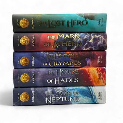 The Heroes of Olympus 5-Book Hardcover Collection by Rick Riordan (Lost Hero, Son of Neptune, Mark of Athena, House of Hades, Blood of Olympus)
