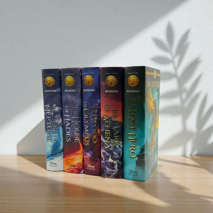 The Heroes of Olympus 5-Book Hardcover Collection by Rick Riordan (Lost Hero, Son of Neptune, Mark of Athena, House of Hades, Blood of Olympus)