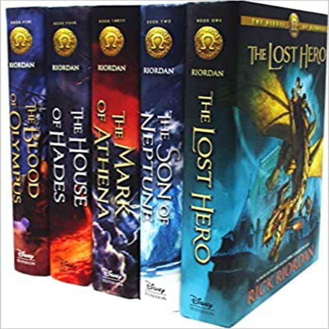 The Heroes of Olympus 5 book Collection The Lost Hero, The Son of Neptune, The Mark of Athena, The House of Hades, The Blood of Olympus in Hardcover by Rick Riordan