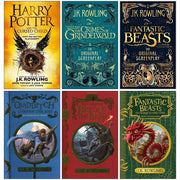 J.K. Rowling (Harry Potter and the Cursed Child Parts One and Two, Fantastic Beasts The Crimes of Grindelwald,The Original Screenplay,Quidditch Through the Ages and more) 6 Books Collection Set