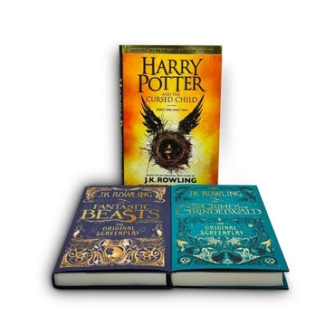 Harry Potter and the Cursed Child Parts One and Two, The Crimes of Grindelwald, Fantastic Beasts and Where to Find Them by J.K. Rowling 3 Books Collection Set Hardcover – FEB 2, 2022