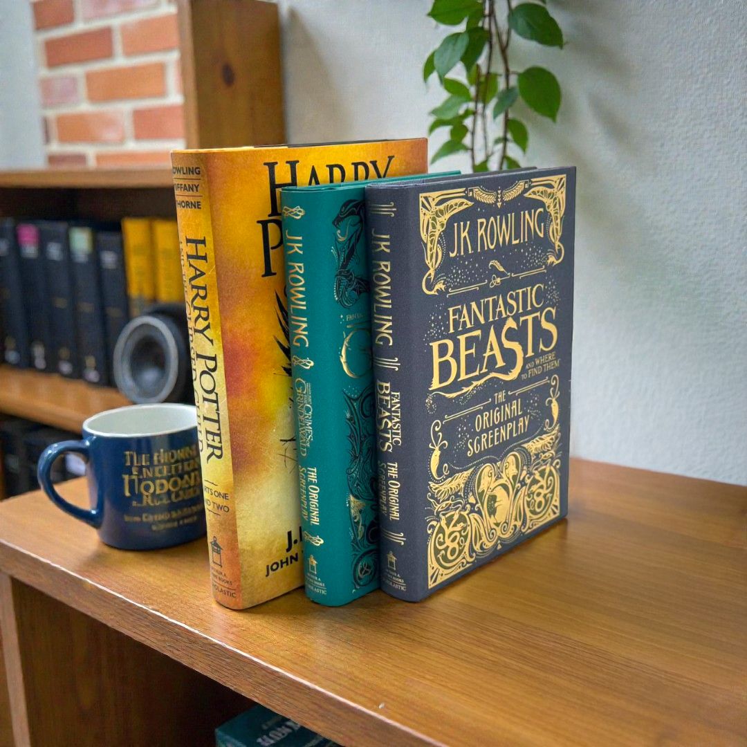 Wizarding World 3-Book Hardcover Collection by J.K. Rowling (Harry Potter and the Cursed Child, Crimes of Grindelwald, Fantastic Beasts)