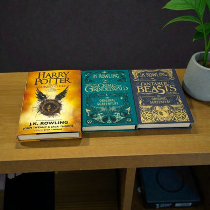 Wizarding World 3-Book Hardcover Collection by J.K. Rowling (Harry Potter and the Cursed Child, Crimes of Grindelwald, Fantastic Beasts)
