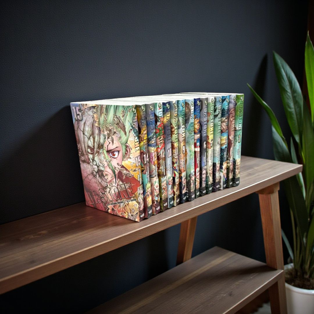 Dr. STONE Manga Set Vol. 1–15 by Riichiro Inagaki & Boichi (Complete Collection)