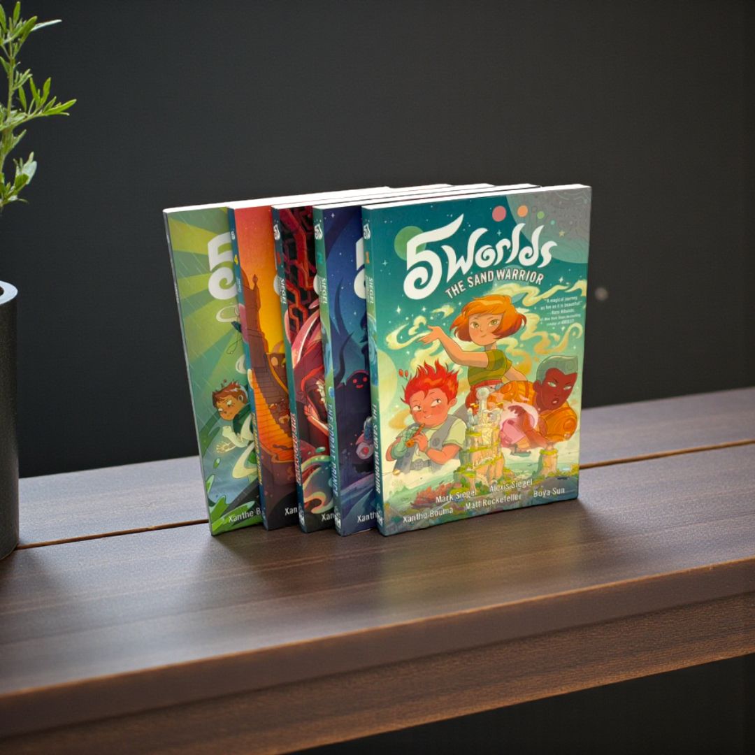 5 Worlds Book Series 1–5 (Complete Graphic Novel Collection Set by Mark Siegel)
