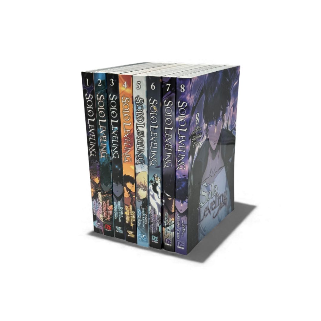 Solo Leveling Manga Series Vol. 1–8 by Chugong (Complete Fantasy Action Collection Set)